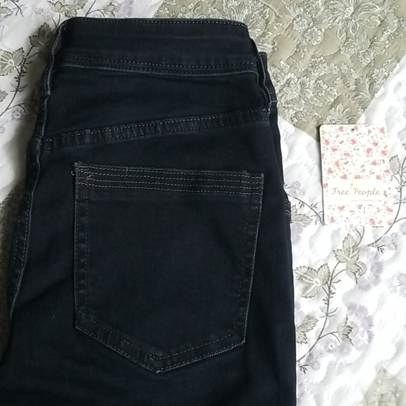 πHPπ Free People Ivy Seal Blue Mid-Rise Skinny Jeans 26 - Picture 9 of 16